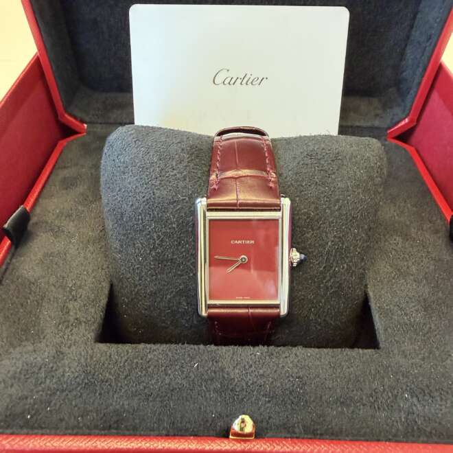 Cartier Tank Must Burgundy